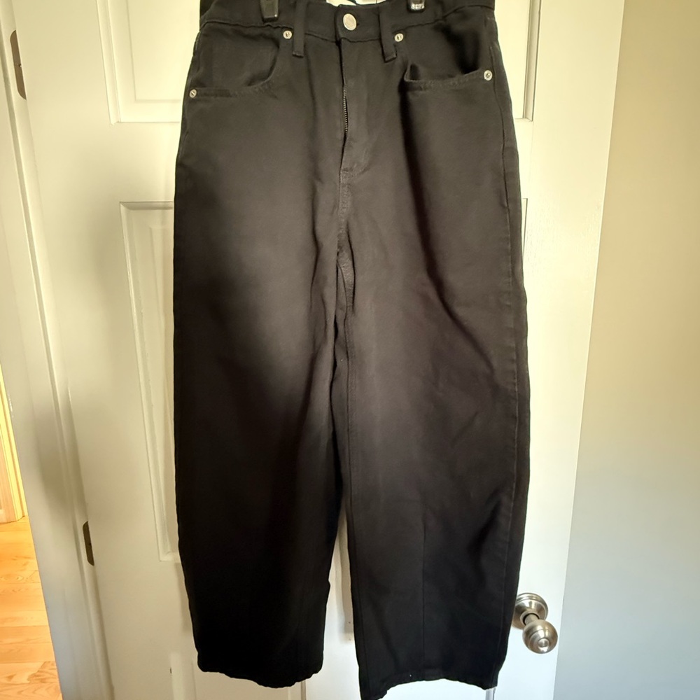 Universal Thread Black Barrel Leg High-Rise Pants